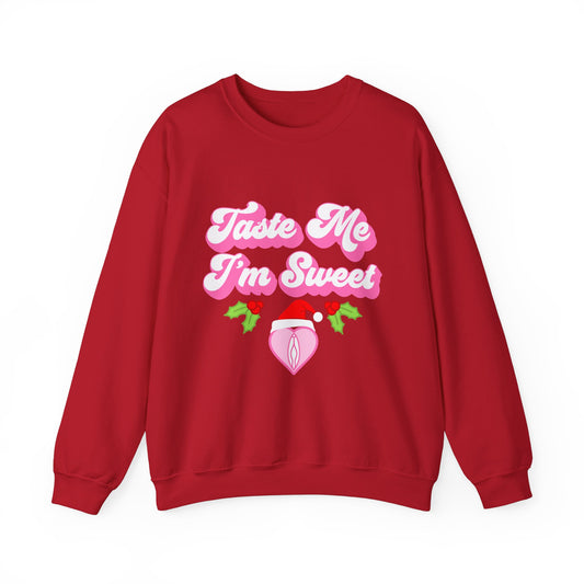 Taste Me I'm Sweet Christmas Sweatshirt