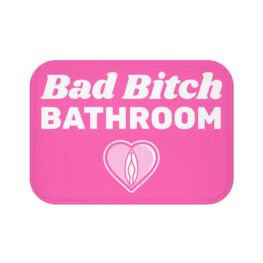 Bad B*tch Bathroom (Pink) - Bathroom Mat