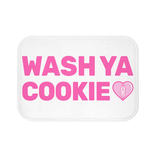 Wash Ya Cookie (White) - Bathroom Mat