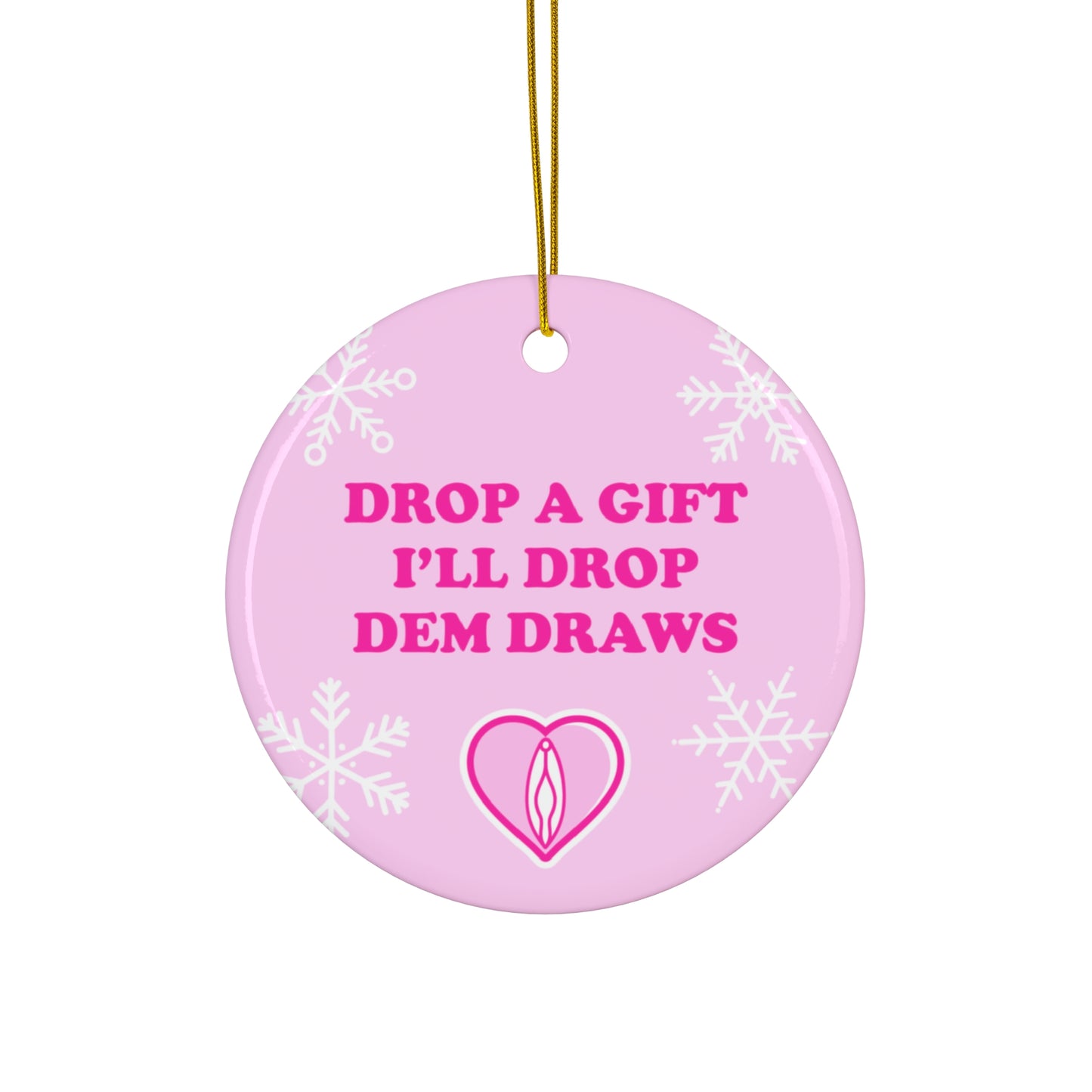 Drop Them Draws Christmas Ornament