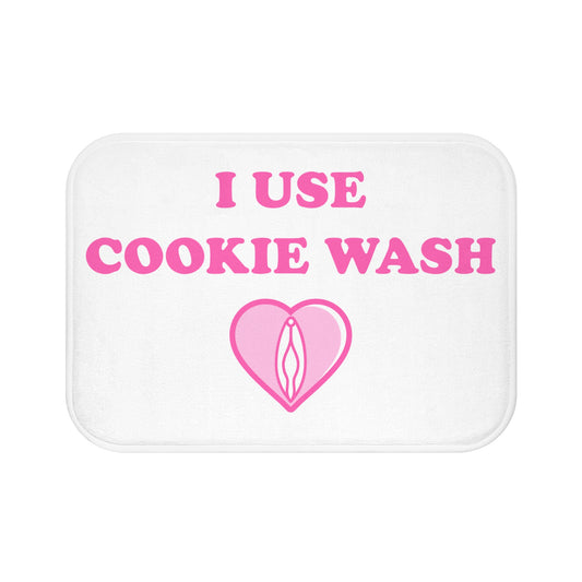 I Use Cookie Wash (White) - Bathroom Mat